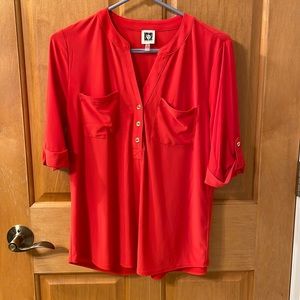 Anne Klein Orange/Red Blouse